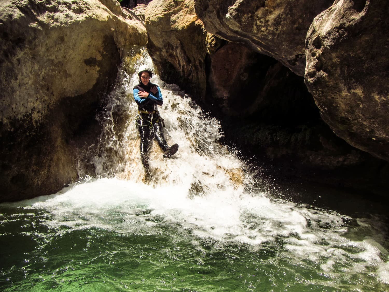 Toboggan dans le canyoning du formiga