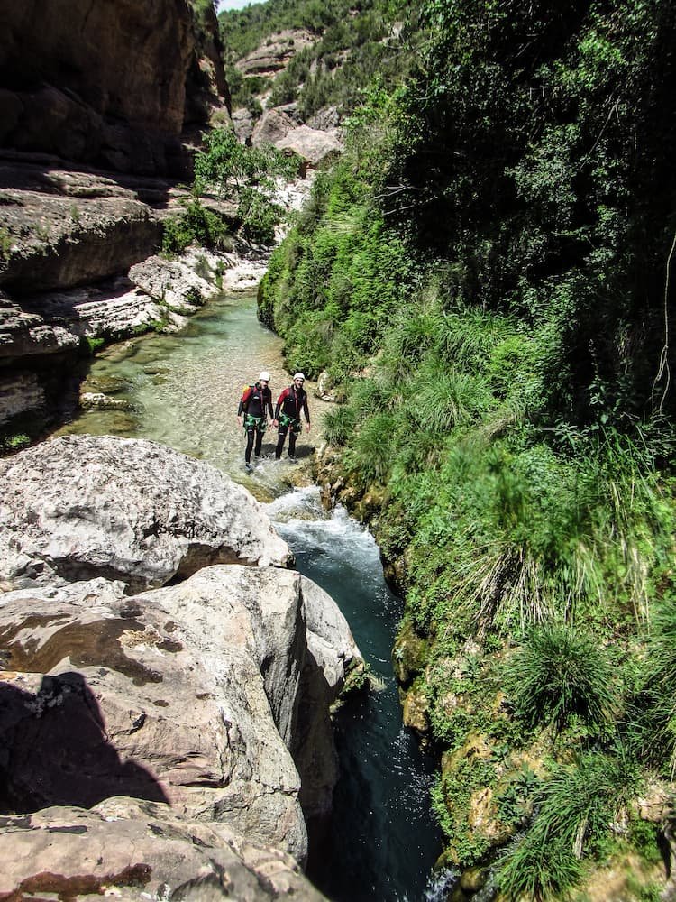 Le puntillo, partie finale de la peonera en sierra de guara