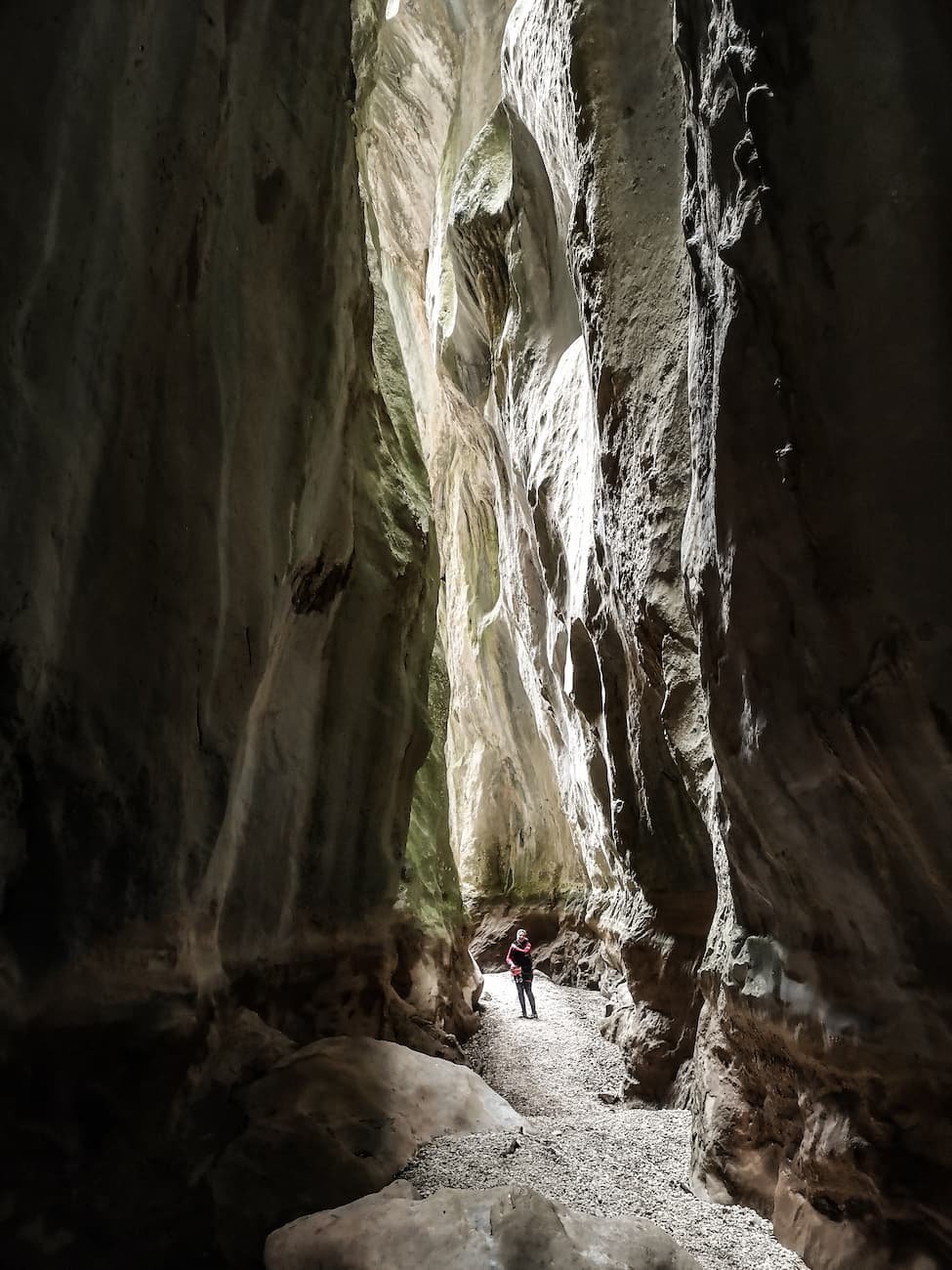 La sortie du canyon de Gorg Blau et Sa Fosca à Mallorque en Espagne