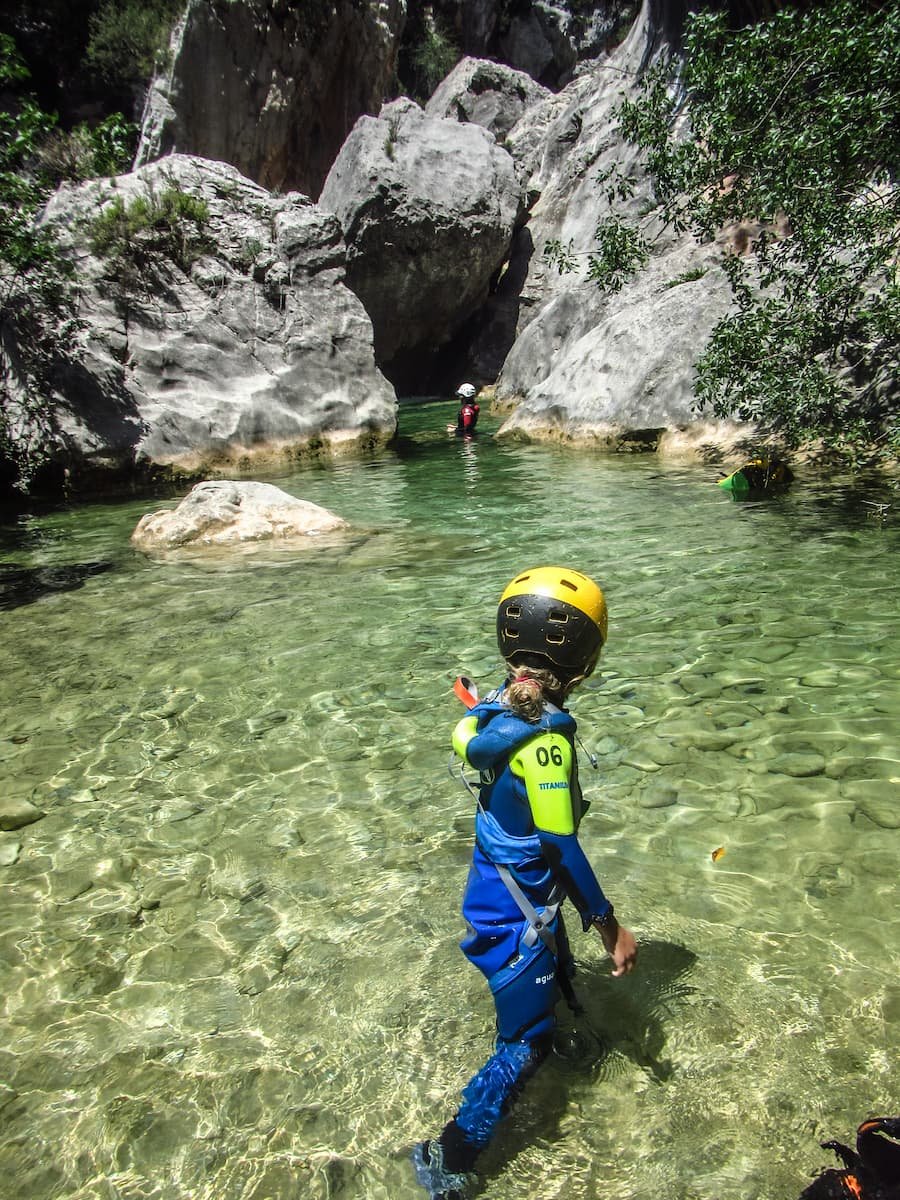 Canyoning en Sierra de Guara en famille dans le petit mascun